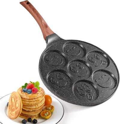 28 cm Koekenpan met Granieten Antiaanbaklaag - Ideaal voor Eieren, Pannenkoeken en Spek, Geschikt voor Inductie
