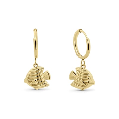 8CE-70618 - CO88 Collection – Oorbellen grote vis – goudkleurig
