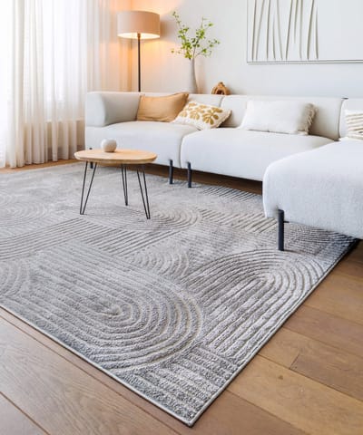 Scandinavisch vloerkleed - Contour Bend grijs 80x150
