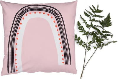 Sierkussens - Kussentjes Woonkamer - 40x40 cm - Regenboog - Minimalisme - Roze
