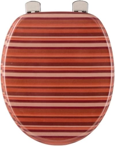 WC-bril - Toiletbril - Badkamer Decoratie - Houten Kern - Standaard Pasvorm - Terracotta