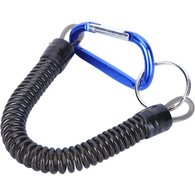 Corde manquante avec mousqueton 90 cm Connexion flexible Boucle de suspension Sangle anti-perte(Suspension bleue blue