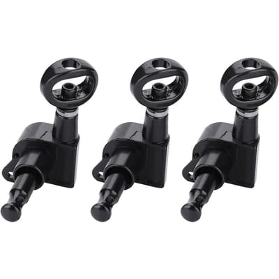 Mécaniques à Manches Creux Verrouillables pour Guitare Acoustique ?Électrique ?Guitare (Noir 3L3R)