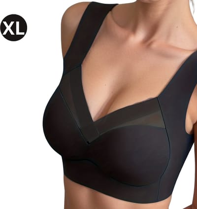 Livano BH Zonder Beugel - Zonder Bandjes - Push-up Bh's - Comfort Bh - Zwart XL