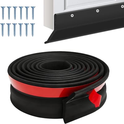 Dichtstrip voor Deuren, 3 m Zelfklevende Siliconen Dichtband voor Geluidisolatie, Windbescherming en Stofbescherming
