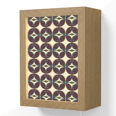 Wandlamp 15x20 cm - Oplaadbaar - Cirkel - Retro - Kleurrijk - Wandlampen binnen woonkamer - Slaapkamer lamp met kabel - Decoratieve nachtlamp - Vloerlamp snoer