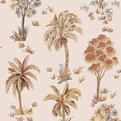 Zambaiti Vinylbehang Z70715 - Marrakesh - Botanisch Beige - 53cm x 10.05m