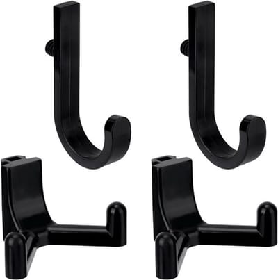 Set van 4 Opslaghaken, Plastic J- en Y-vormige Haken voor Gereedschap, Essentiële Accessoires voor Opslagplanken en Organisatie