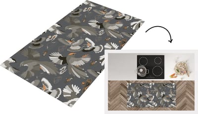 Keukenloper - Loper keuken - Vogel - Patroon - Wolken - 120x60 cm - Keukenloper vinyl