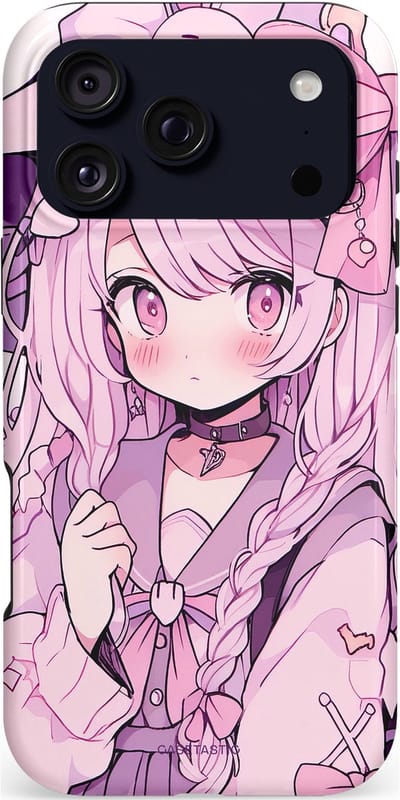 Casetastic hoesje geschikt voor Apple iPhone 17 Pro Max - MagSafe - Dubbellaagse bescherming - Manga Magie - Fashion Case - Lichtroze Lila Wit
