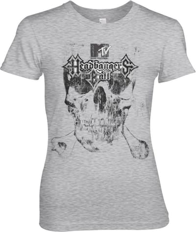 MTV Dames Tshirt -S- Headbangers Ball Grijs
