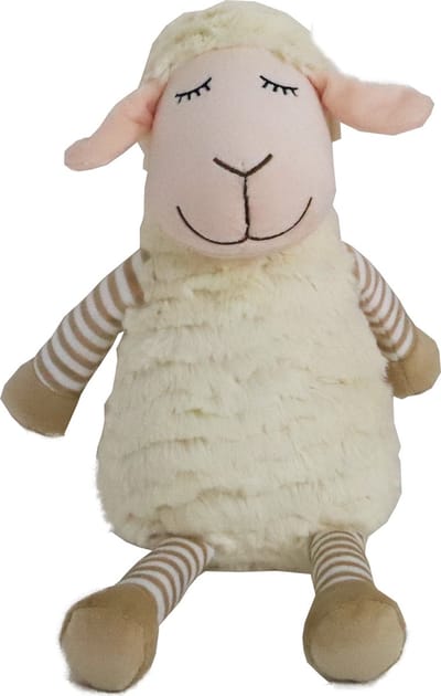 Boony hondenspeelgoed schaap pluche beige met piep eco 34 cm