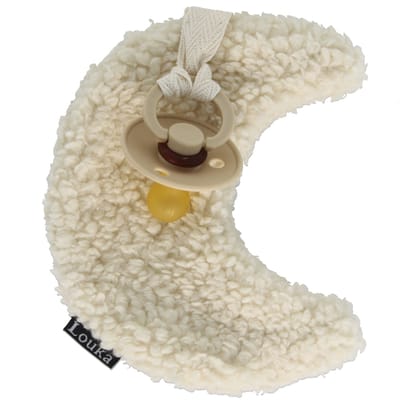 Louka Speendoekje maan beige - bruin - teddy stof -speenknuffel - excl. speen
