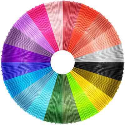 3D Pen PLA Filament Vullingen - 20 Kleuren 3D Printing Pen Filament 1.75mm, 32.8 Voet per Kleur Totaal 656 Voet voor Meest Intelligente 3D Pen 3D Printer