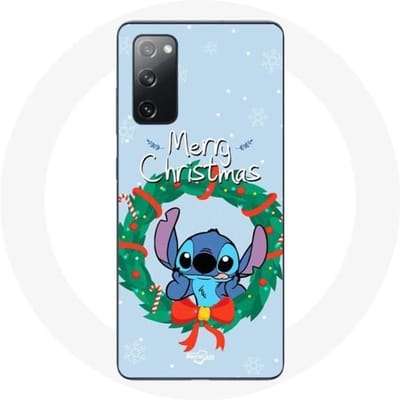 Coque pour Samsung Galaxy S20 FE Stitch neige joyeux Noël bleu