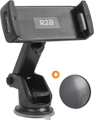 R2B Tablet Houder Auto Zuignap - Telefoonhouders Auto - Voor Raam en Dashboard - Gsm Houder Auto - Geschikt voor Tablet, Telefoon, Switch en meer - Auto Accessoires - Model Ede