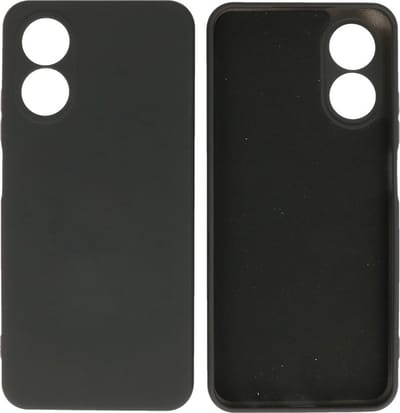 Fashion Backcover Telefoonhoesje - Color Hoesje - Geschikt voor Oppo A17 - Zwart