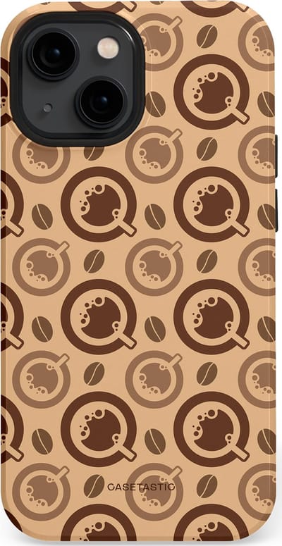 Casetastic Hoesje Geschikt voor Apple iPhone 13 Mini Magsafe - Stijlvolle Beschermende Duo-layer Case - Cappuccino Ontwerp