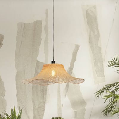 GOOD&MOJO Hanglamp Ibiza - Bamboe - 65x65x20cm - Bohemian - Hanglampen Eetkamer, Slaapkamer, Woonkamer