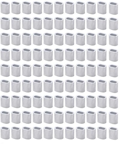 Dailygoods- Krimploop Huls 100 Stuks - Aluminium Draadkabel Ferrule - Kabelbevestiging - Visserij - Gereedschapsset - Geschikt voor Technische Projecten - Draadkabelhulzen
