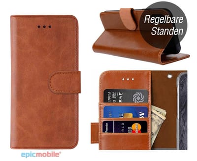 Hoesje geschikt voor Samsung Galaxy S20 Hoesje - Book case Luxe Portemonnee hoesje - Bruin - EPICMOBILE