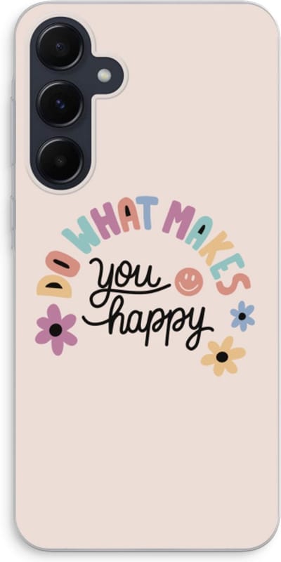 Case Company® - Hoesje geschikt voor Samsung Galaxy A55 hoesje - Happy days - Soft Cover Telefoonhoesje - Bescherming aan alle Kanten en Schermrand