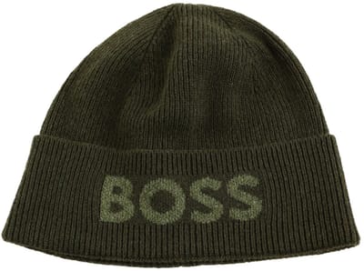 BOSS muts Elios Hat Open Green olijfgroen