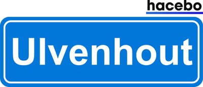 Hacebo - Plaatsnaam Sticker - 29x10 CM - Ulvenhout sticker - Verkeersborden sticker - grappige cadeaus - Ulvenhout
