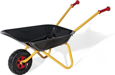 RONN® Kruiwagen Kind - Kruiwagen Speelgoed - Tuingereedschap Kind - Zwart - 51cm x 39cm x 13cm