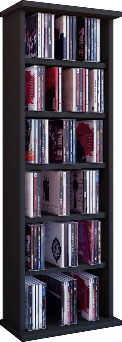 Houten CD DVD-standaard plank kabinet opslag staande plank standaard Vostan