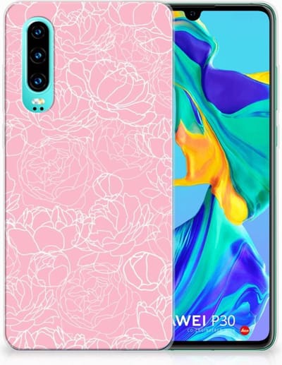 Huawei P30 TPU Case White Flowers