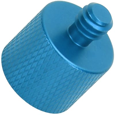 Schroefadapter 3/8 inch Binnendraad naar 1/4 inch Buitendraad voor Statief Monopod Camera Foto Blue