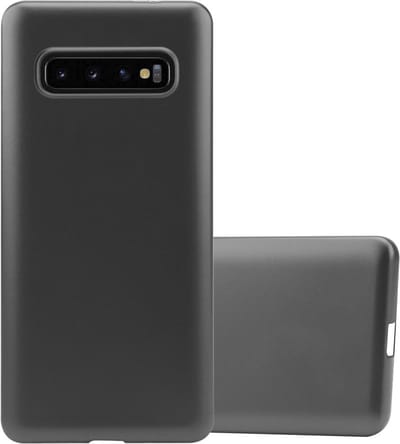 Cadorabo Hoesje geschikt voor Samsung Galaxy S10 4G in METALLIC GRIJS - Beschermhoes gemaakt van flexibel TPU silicone Case Cover