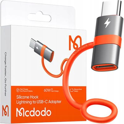 Adapter voor gegevens en opladen Lightning - USB-C McDodo OT-5530, Grijs