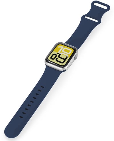 Horloge Bandje Geschikt voor Apple Watch 1, 2, 3, 4, 5, 6, 7, 8, 9, SE - 38/40/41 mm Bandje Siliconen Polsband - Siliconen Bandje Smartwatch - Donkerblauw