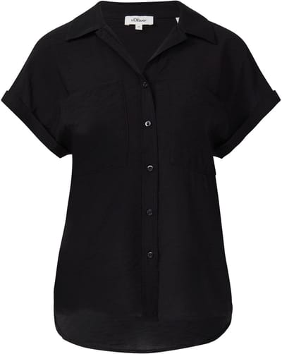 s.Oliver - female - Blouse van een gestructureerde viscosemix met opgestikte zak