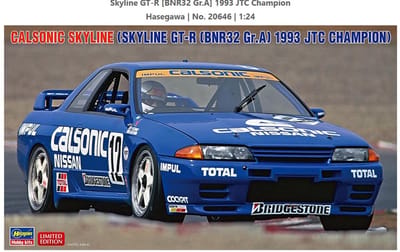 Hasegawa Modelbouwpakket Militaire voertuigen - 20646 Calsonic Skyline - Skyline GT-R [BNR32 Gr.A] 1993 JTC Champion - Auto Plastic - 1:24 - Modelbouw