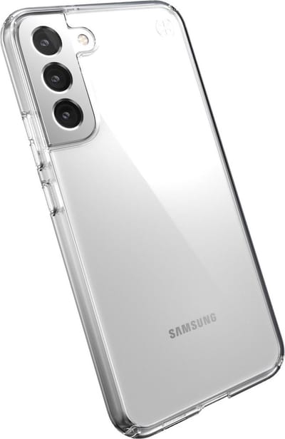 Speck hoesje geschikt voor Samsung Galaxy S22 Plus - Slank - Kristalhelder - Valbescherming gecertificeerd tot 4 meter - Microban Antibacterieel - Presidio Perfect Clear lijn - Transparant