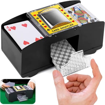 Kaartenschudmachine - Automatische Shuffler - Kaartspellen - Schudt 1-2 decks - Compact Ontwerp - Zwart
