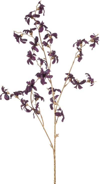 Emerald - Kunstbloem Forsythia 85cm paars/goud - Kunstplant voor binnen