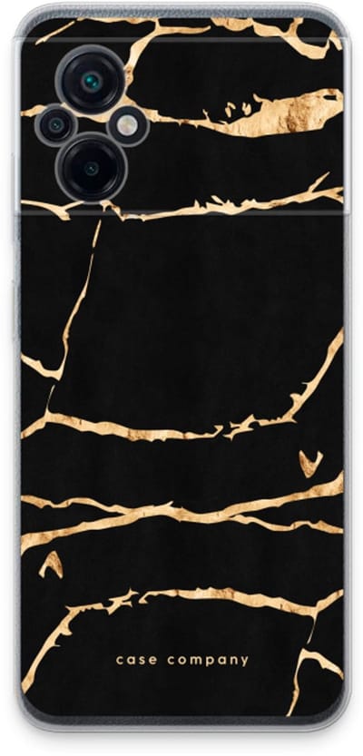 Case Company® - Hoesje geschikt voor Xiaomi Poco M5 hoesje - Gouden marmer - Soft Cover Telefoonhoesje - Bescherming aan alle Kanten en Schermrand