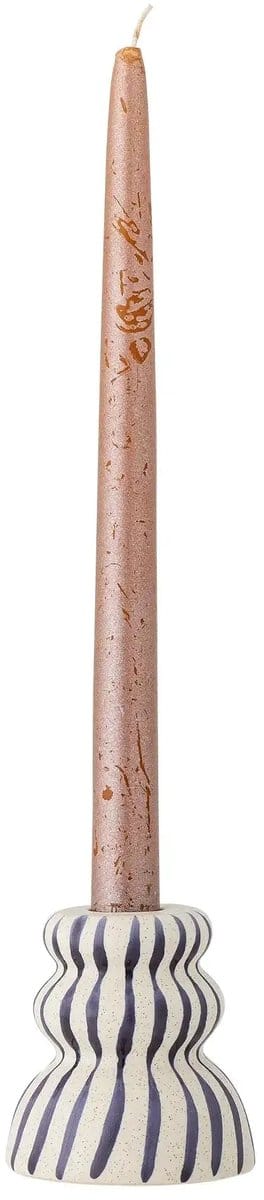 Bloomingville Kandelaar aardewerk blauw Gabin 8cm