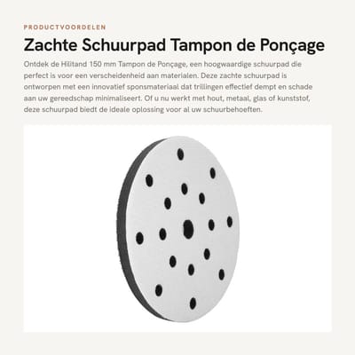 Dailygoods - Zachte Schuurpad - Tampon de Ponçage - Ideaal voor Diverse Materialen - 150 mm - Schuren - Schuurmateriaal - Voor hout en kunststof - 150 mm