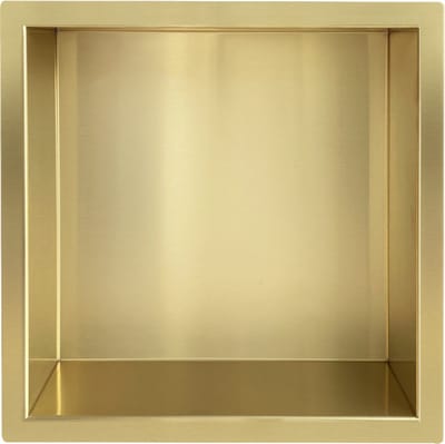 Sub Sunk inbouwnis 30x30x7cm, geborsteld messing
