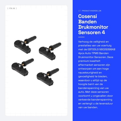 Dailygoods- Bandenspanning Sensor - 4 Stuks - Hoge Precisie - ABS Materiaal - Betrouwbaar - Vervangend Onderdeel - Bandenspanningmonitor