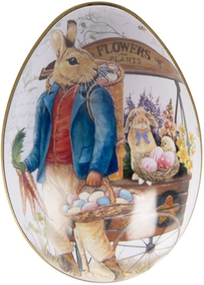 Clayre & Eef Decoratie Beeld Ei 5x6x4 cm Wit Metaal