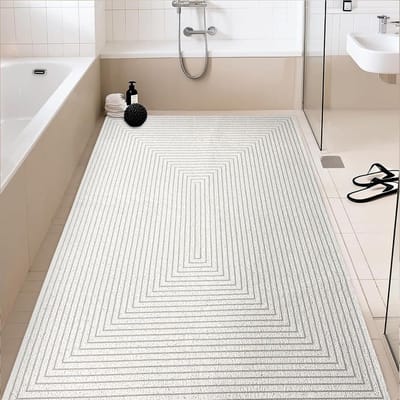 Douchemat Antislip, 50x80cm Antislipmat Douche, PVC-Douchemat met Afvoergaten, Snel Drogende Badmat voor Natte Ruimtes