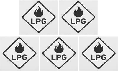 Dailygoods- Waarschuwingsbord Gladde Vloer - 5 Stuks - Vinyl - Zelfklevend - 80x80mm - Geschikt voor Buitengebruik - Veiligheidsstickers