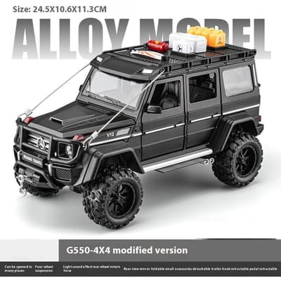 1:24 Mercedes Benz G550 4X4 Aangepaste Avontuur Versie Off-Road Voertuig Legering Diecast Model Collectie Decoratief Cadeau Voor Jongens