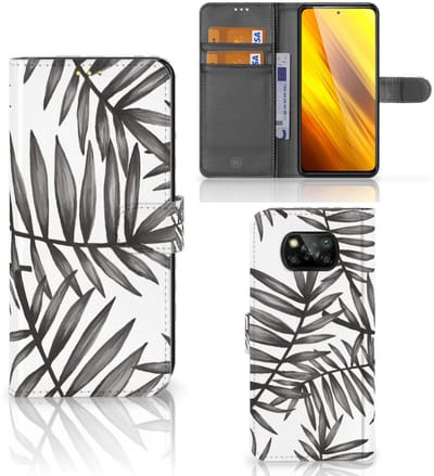Xiaomi Poco X3 | Poco X3 Pro Hoesje Leaves Grey